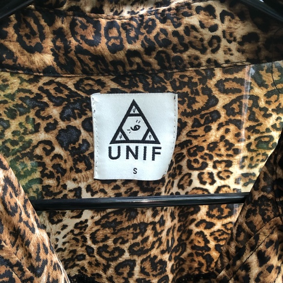 UNIF "IT" Shirt Leopard print sheer button up. - Picture 4 of 4